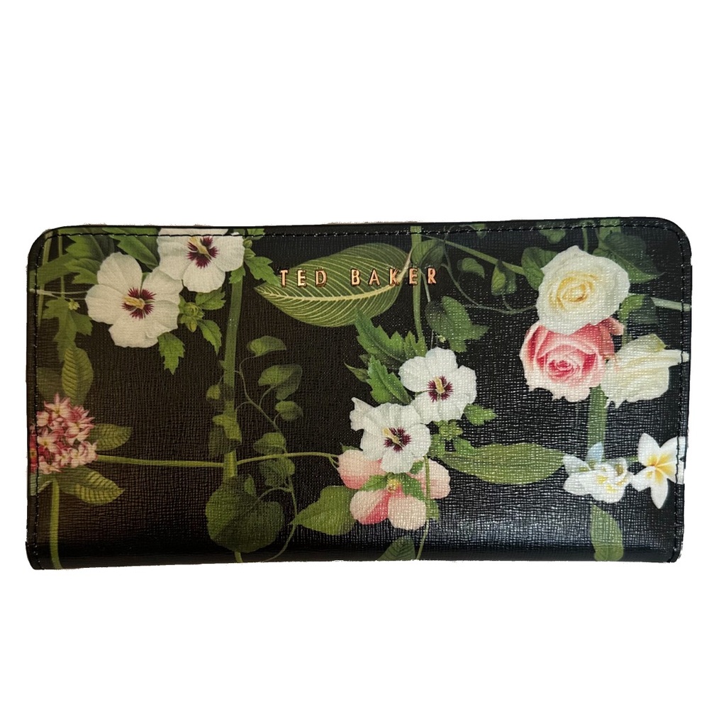 Ted Baker Floral Wallet with Zipper Coin Purse
